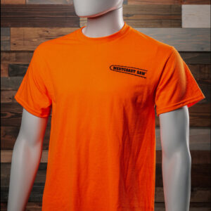 Westcoast short sleeve T shirt, 2XL, tall version hi viz orange