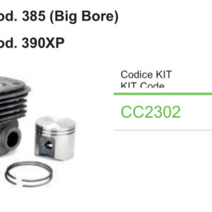 Meteor Complete cylinder kit Husqvarna 385 (big bore conversion) and 390