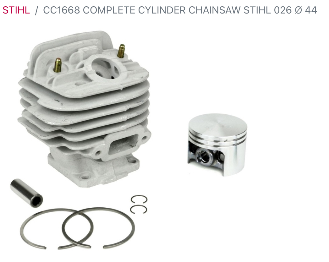 Meteor Complete cylinder kit Stihl 026