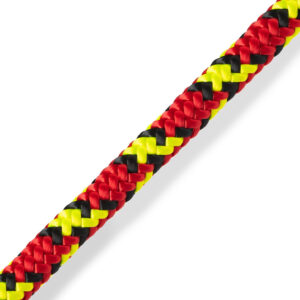 Marlow Typhoon rope 25m red/neon yellow/black one spliced end