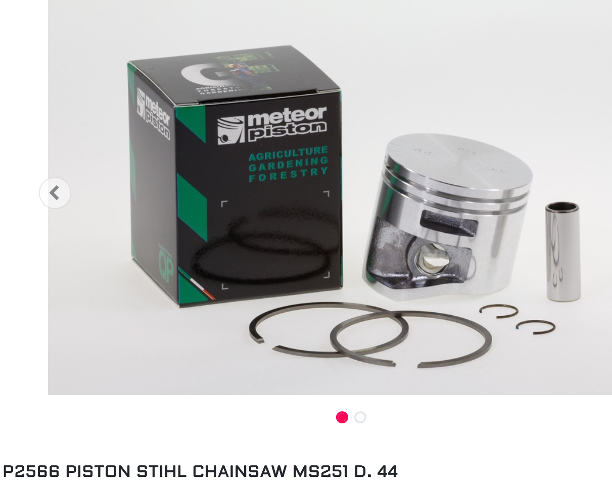 Meteor Piston kit for Stihl MS251 chainsaw with 44mm piston