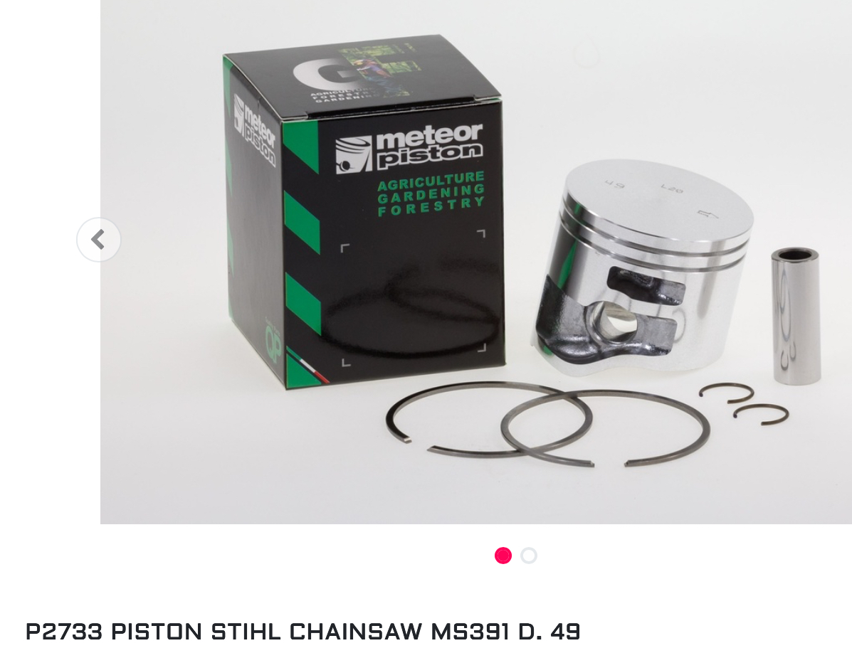 Meteor Piston kit for Stihl MS391 chainsaw with 49mm piston