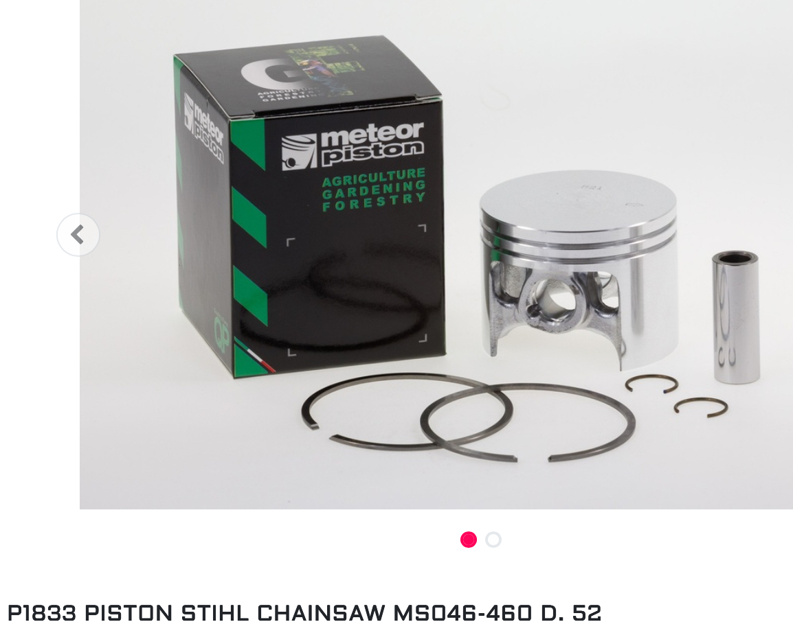 Meteor Piston kit for Stihl 046 and MS460 chainsaw with 52mm piston