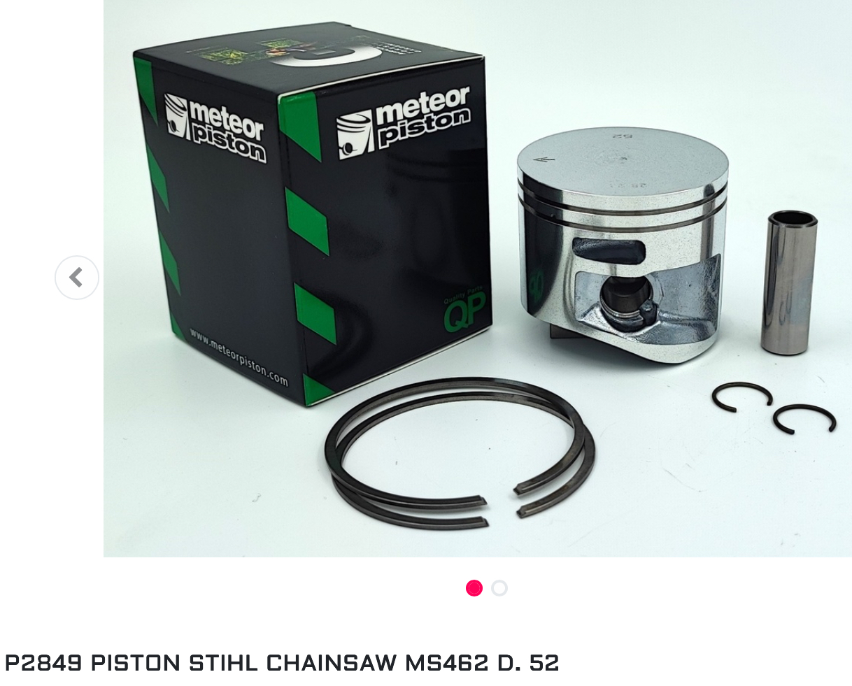 Meteor Piston kit for Stihl MS462 chainsaw with 52mm piston