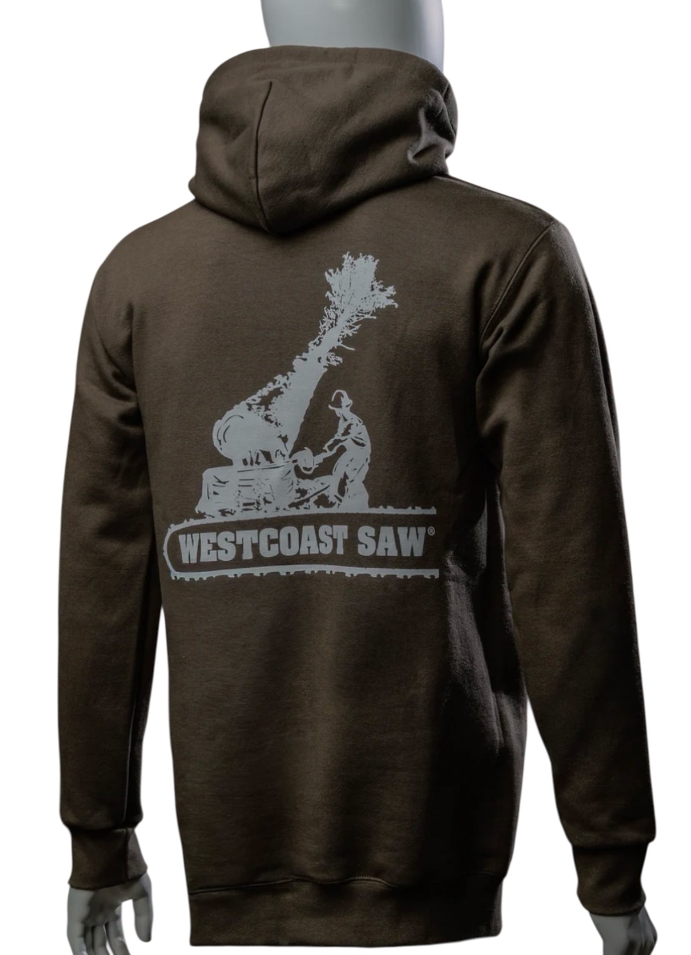 Westcoast saw olive heavy weight hoodie medium - Image 2